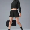 Veste courte à fermeture éclair intégrale « Doubles Only » - Noir