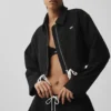 Veste courte à fermeture éclair intégrale « Fan Favorite » - Noir