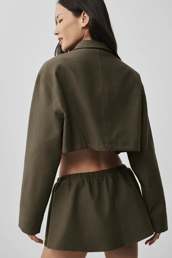 Veste courte à fermeture éclair intégrale « Fan Favorite » - Olive Tree
