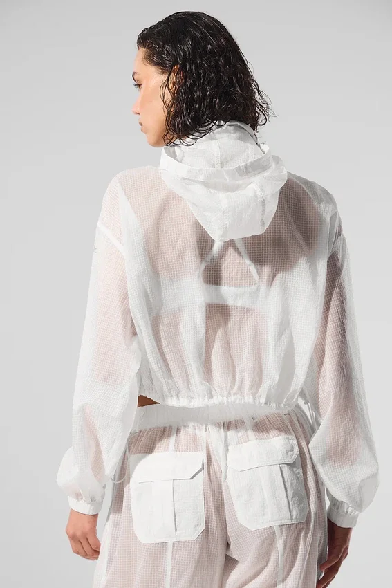 Veste courte Game Time à fermeture éclair intégrale - Blanche
