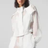 Veste courte Game Time à fermeture éclair intégrale - Blanche