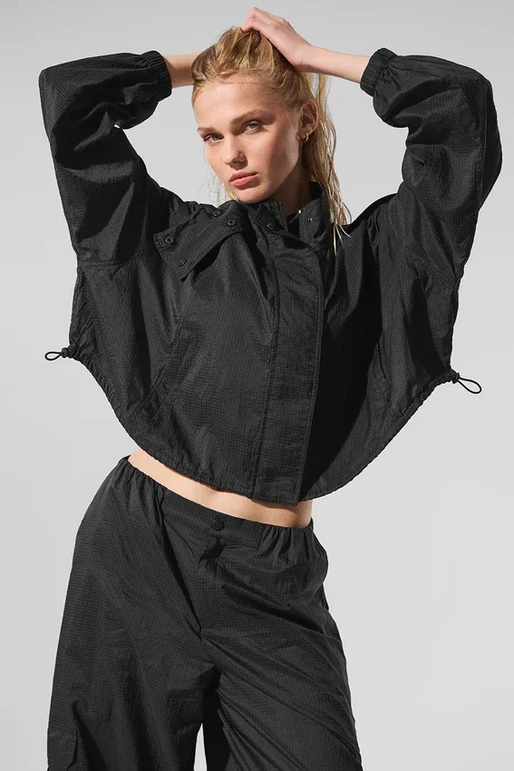 Veste courte Game Time à fermeture éclair intégrale - Noir