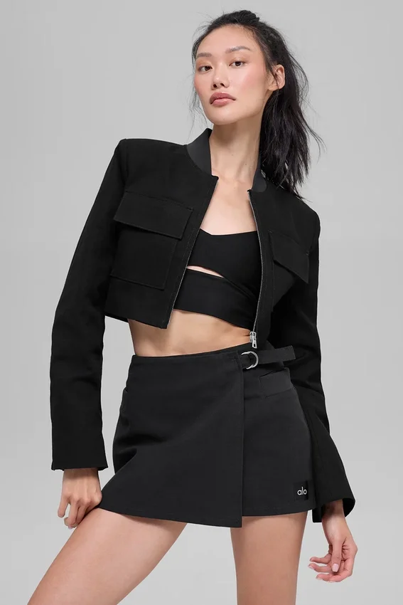 Veste courte « Main Character » - Noir