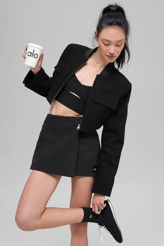 Veste courte « Main Character » - Noir