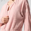 Veste courte à micro-plis - Quartz rose