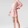 Veste courte à micro-plis - Quartz rose