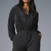 Veste courte à micro-plissé - Noir