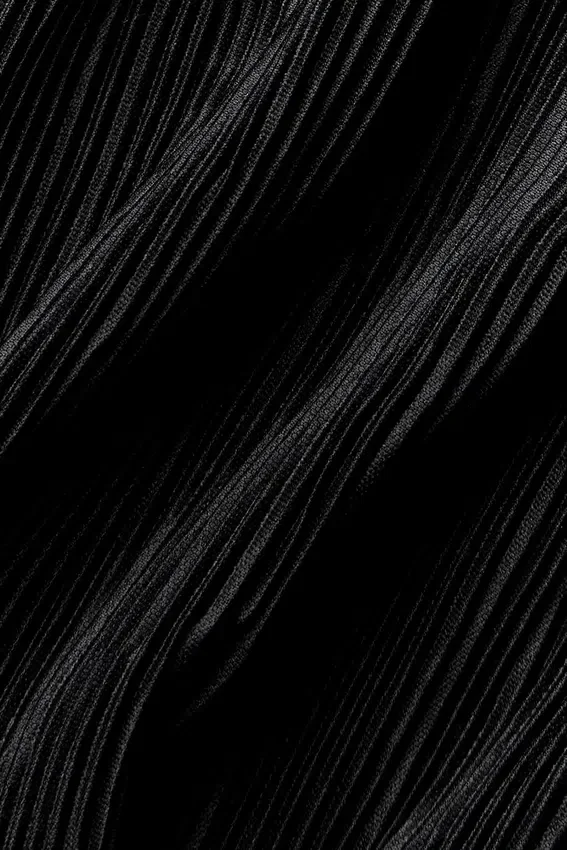 Veste courte à micro-plissé - Noir
