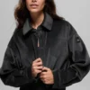 Veste courte Mountain Side en velours côtelé – Noir