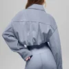 Veste courte « Mountain Side » en velours côtelé – Winter Frost