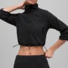 Veste courte « Retreat » en polaire polaire - Noir