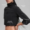 Veste courte « Retreat » en polaire polaire - Noir