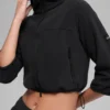 Veste courte « Retreat » en polaire polaire - Noir