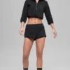 Veste courte « Retreat » en polaire polaire - Noir