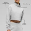 Veste courte Serenity – Gris chiné athlétique