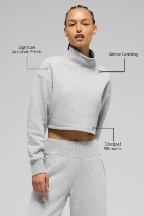 Veste courte Serenity – Gris chiné athlétique