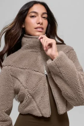 Veste courte Sherpa Slope Side - Chai Latte