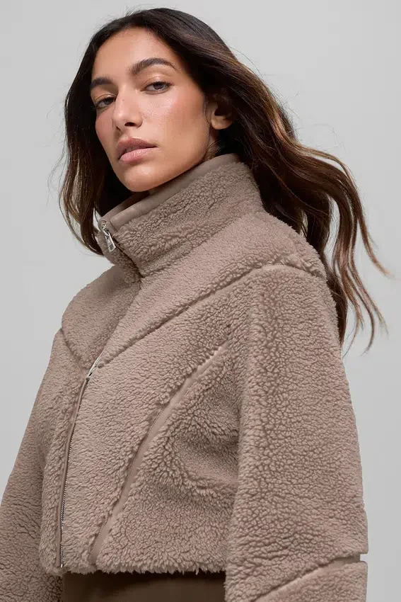 Veste courte Sherpa Slope Side - Chai Latte