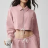 Veste courte zippée « Fan Favorite » – Rose vintage
