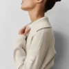 Veste courte zippée intégrale en maille Scholar - Gris chiné