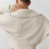 Veste courte zippée intégrale en maille Scholar - Gris chiné