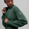 Veste courte zippée intégrale en tricot Scholar - Vert trèfle
