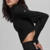 Veste côtelée bicolore sans coutures - Noir
