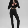 Veste côtelée bicolore sans coutures - Noir