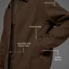 Veste de coach en toile de coton - Espresso
