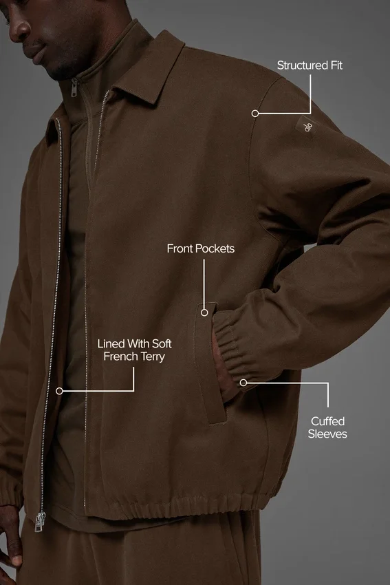 Veste de coach en toile de coton - Espresso