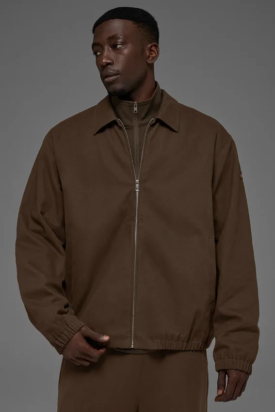 Veste de coach en toile de coton - Espresso