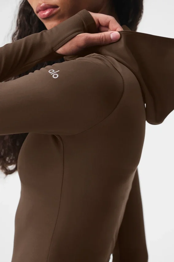 Veste de course à capuche Airlift Winter Warm - Espresso