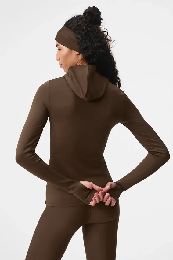Veste de course à capuche Airlift Winter Warm - Espresso
