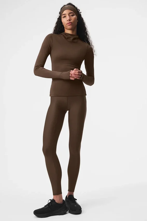 Veste de course à capuche Airlift Winter Warm - Espresso