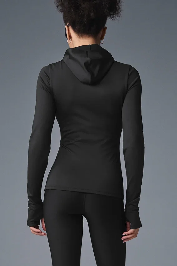 Veste de course à capuche Airlift Winter Warm — Noir