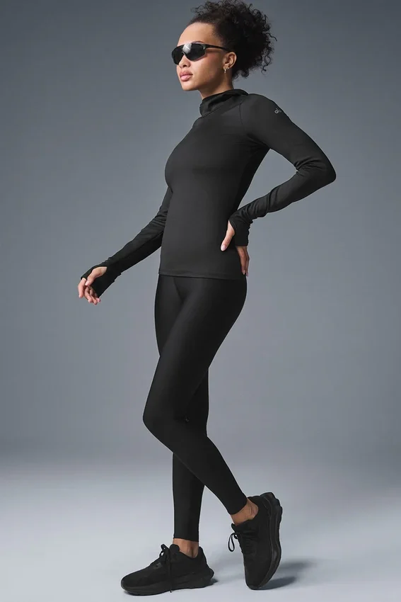 Veste de course à capuche Airlift Winter Warm — Noir