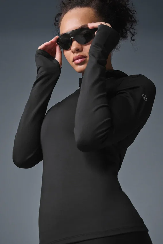 Veste de course à capuche Airlift Winter Warm — Noir
