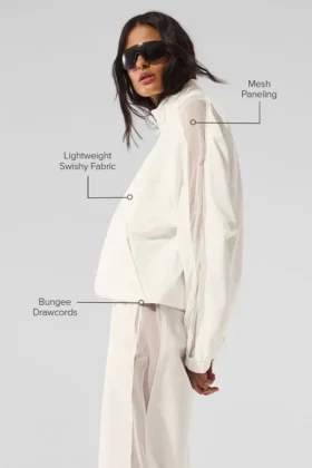 Veste de sport Origin à fermeture éclair intégrale – Ivoire
