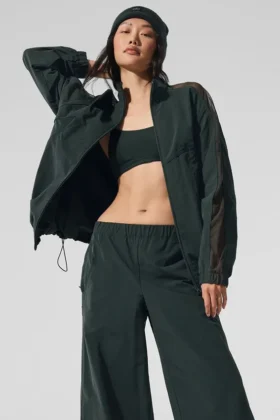 Veste de sport Origin à fermeture éclair intégrale - Vert anthracite