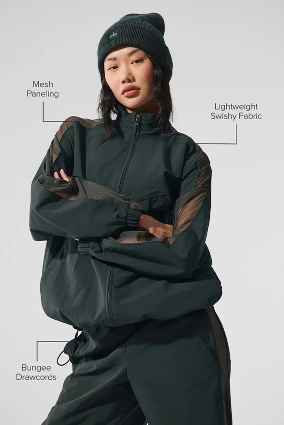 Veste de sport Origin à fermeture éclair intégrale - Vert anthracite