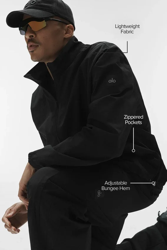 Veste de sport Takeaway à fermeture éclair intégrale - Noir
