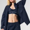 Veste de survêtement Origin à fermeture éclair intégrale - Bleu marine/Noir