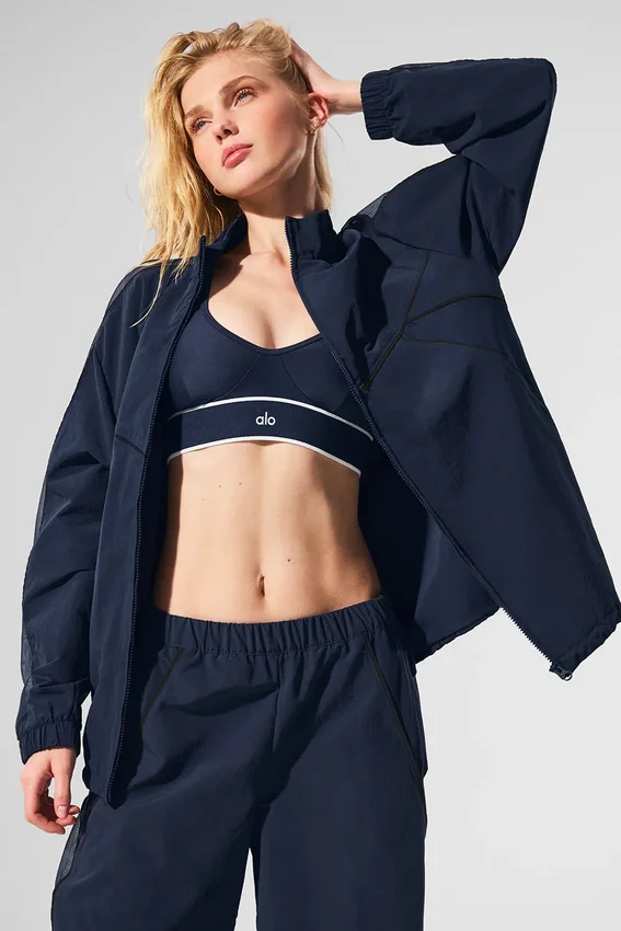 Veste de survêtement Origin à fermeture éclair intégrale - Bleu marine/Noir
