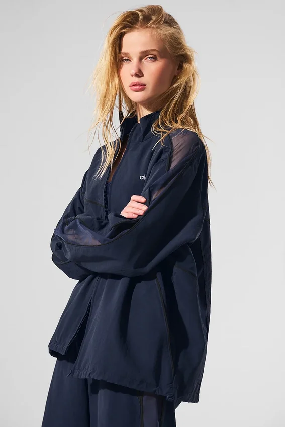 Veste de survêtement Origin à fermeture éclair intégrale - Bleu marine/Noir