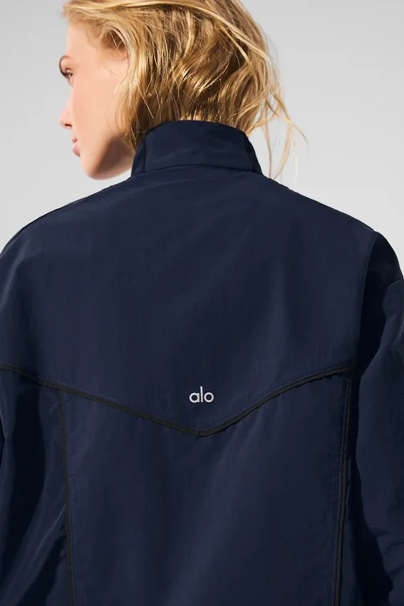 Veste de survêtement Origin à fermeture éclair intégrale - Bleu marine/Noir