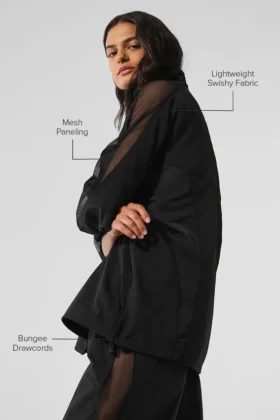 Veste de survêtement Origin à fermeture éclair intégrale – Noir