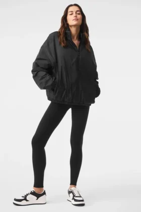 Veste à demi-zip légère Latitude – Noir