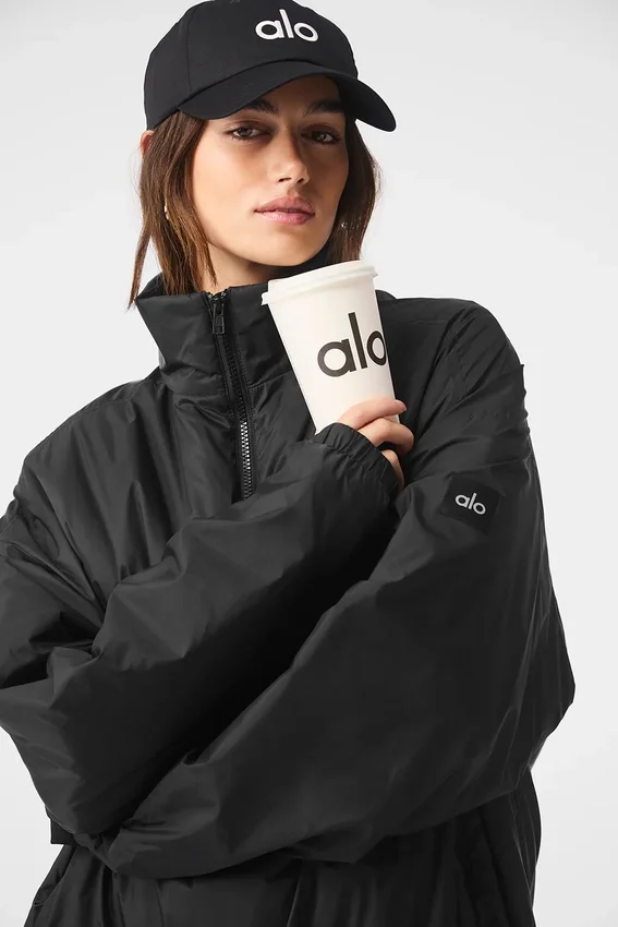 Veste à demi-zip légère Latitude – Noir