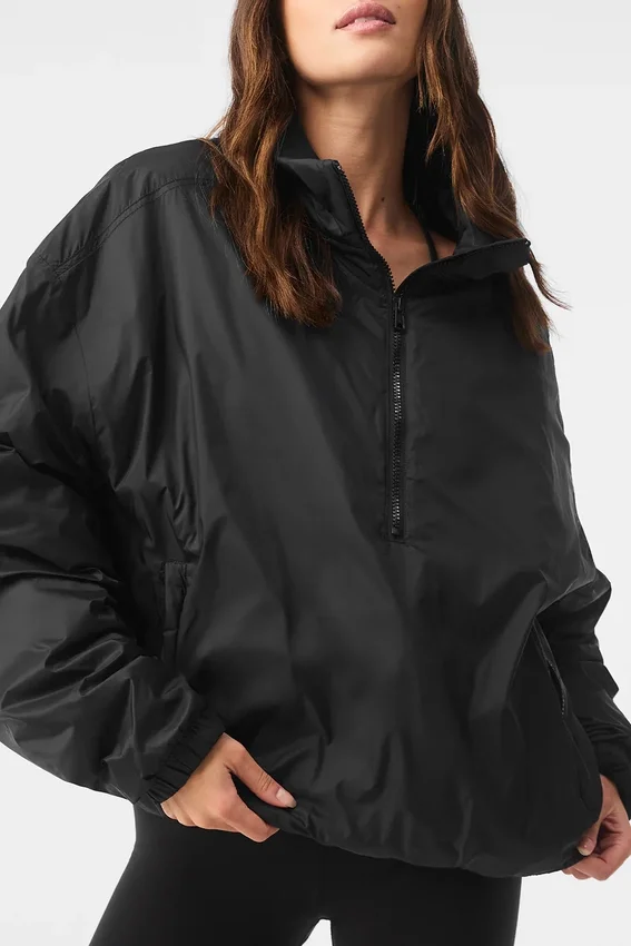 Veste à demi-zip légère Latitude – Noir