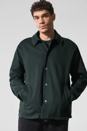 Veste Edition en suédine - Vert anthracite